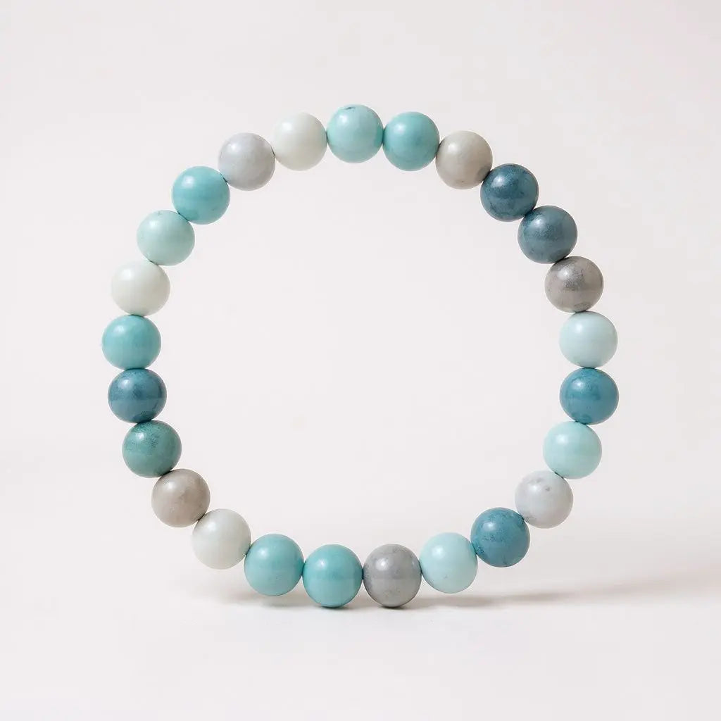 Amazonite Stretch Bracelet Black Babe Beading